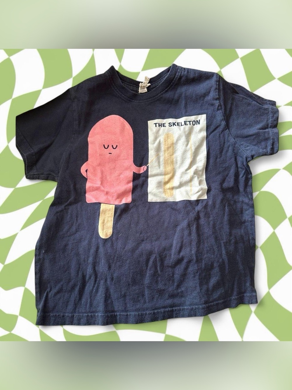 Teepublic Navy Blue Popsicle Anatomy Youth Tee Shirt Size 5/6